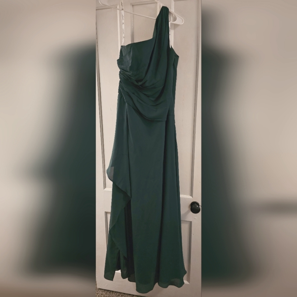 Georgette bridesmaid dress- One Shoulder